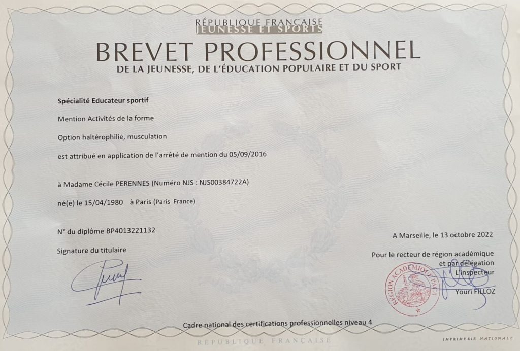 Diplôme de BPJEPS